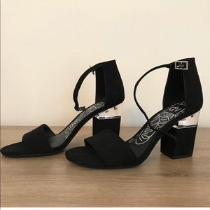 DV Black Open Toed Heels